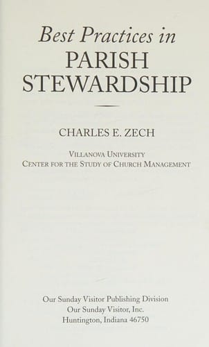 Best practices in parish stewardship