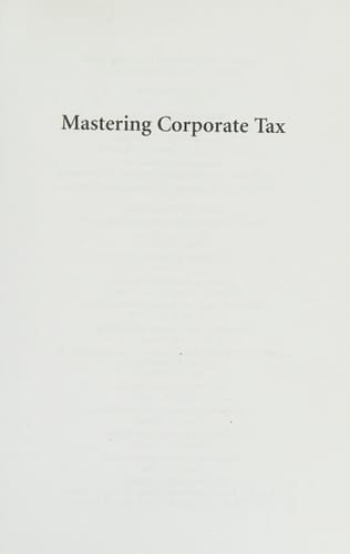 Mastering Corporate Tax