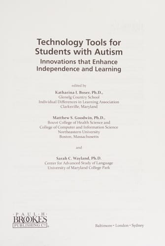 Technology Tools for Students With Autism