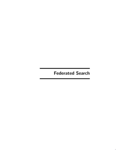 Federated Search
