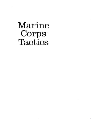 Marine Corps Tactics