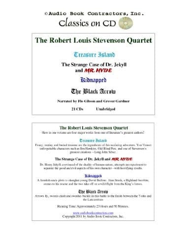The Robert Louis Stevenson Quartet (Classic Books on CD Collection) [UNABRIDGED]