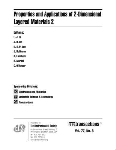Properties and Applications of 2-Dimensional Layered Materials 2
