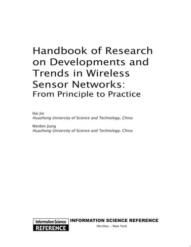 Handbook of Research on Developments and Trends in Wireless Sensor Networks