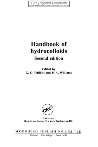 Handbook of hydrocolloids