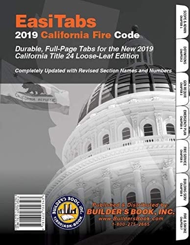 California Fire Code, Title 24 Part 9. 2019 Loose-Leaf EasiTabs