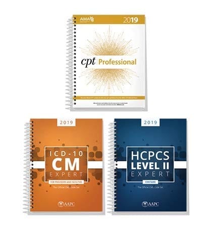 AMA CPT Book, ICD-10 Code Book, HCPCS Book - 2019 Physician Bundle by AAPC