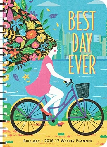Bike Art 2016 – 2017 On-the-Go Weekly Planner: 17-Month Calendar with Pocket