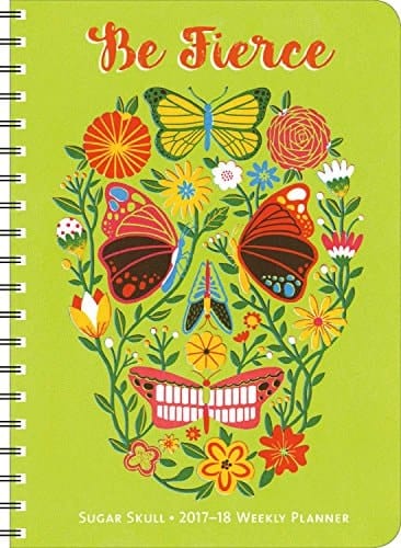 Sugar Skull 2017 – 2018 On-the-Go Weekly Planner: 17-Month Calendar with Pocket