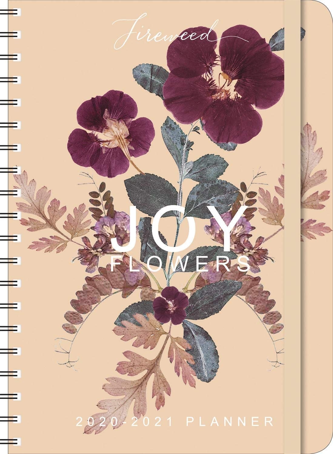 FIREWEED 2021 On-the-Go Weekly Planner: 17-Month Calendar with Pocket (Aug 2020 - Dec 2021, 5" x 7" closed): Joy Flowers