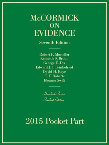 McCormick's Evidence, 2016 Pocket Part