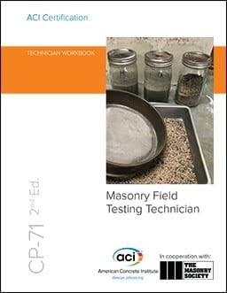 CP-712nd Edition, Masonry Field Testing Technician Workbook