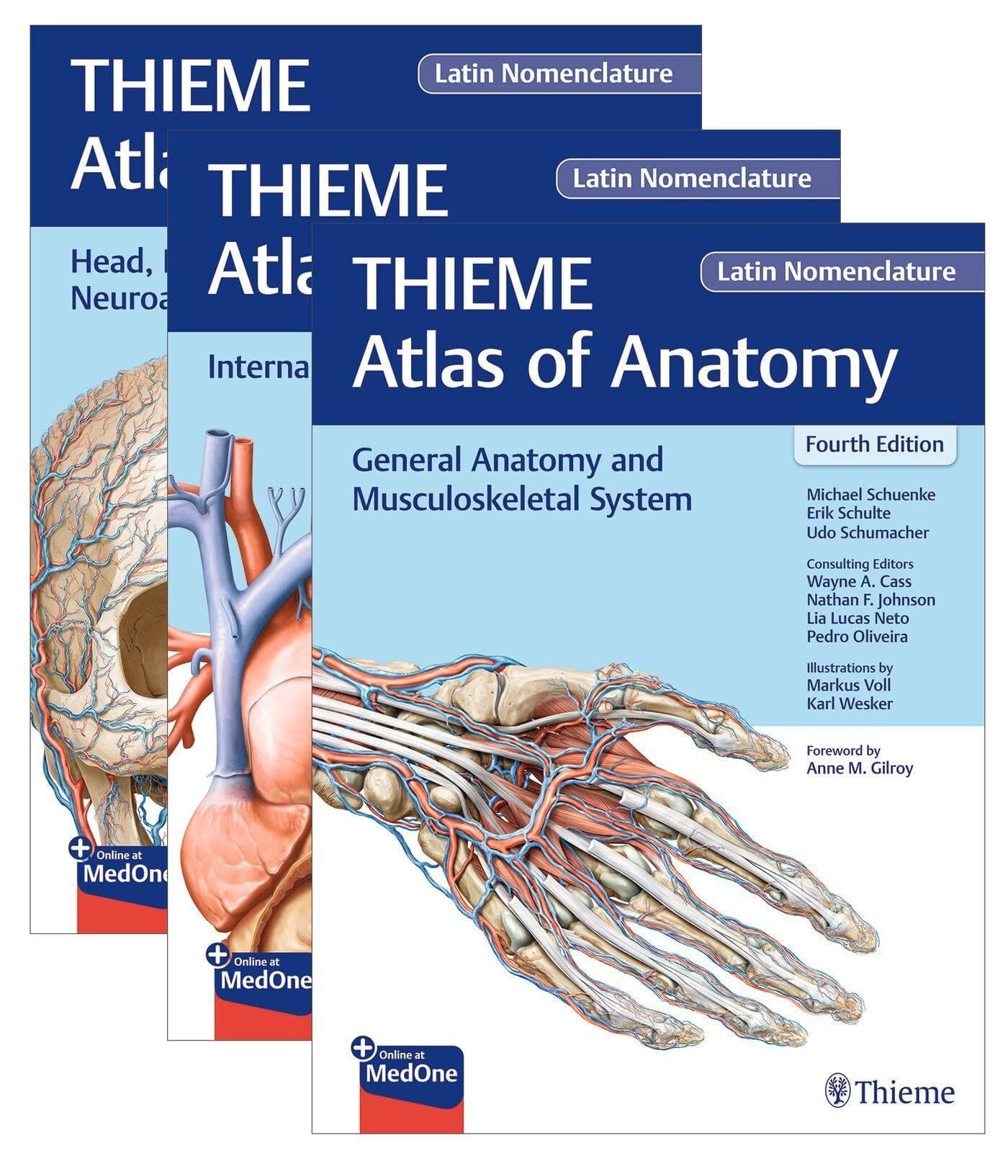 THIEME Atlas of Anatomy, Latin Nomenclature, Three Volume Set