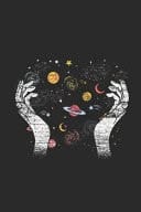 Universe in Hands Blank Lined Notebook (6 X 9 - 120 Pages) Universe Notebook for Daily Journal, Diary, and Gift