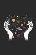Universe in Hands Dotted Bullet Notebook (6 X 9 - 120 Pages) Universe Notebook for Daily Journal, Diary, and Gift