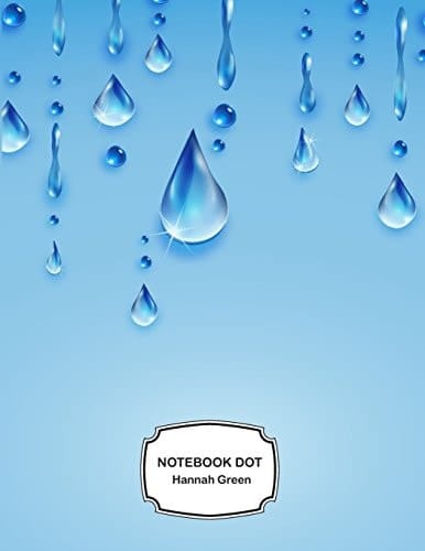 Notebook Dot Water Drop: Notebook Journal Diary, 110 Pages, 8.5" X 11"