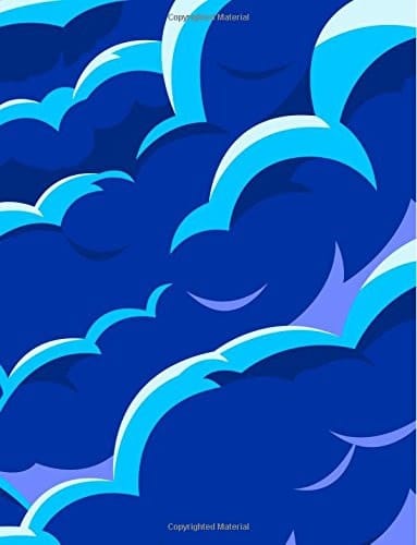 Cloud Notebook Blue Sky Journal Lined Ruled Page Paper for Kids Teen Girl Boy Women Men Preschool Kindergaten Primary School Great for Writing Cute Diary Note Pad Planner College Galaxy Space Composition Book (Large, 8. 5 X 11 Inches, Paperback)