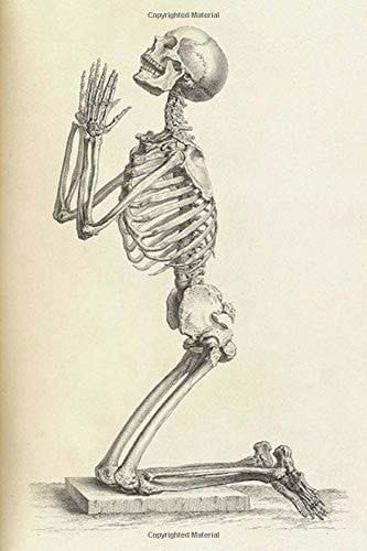 Skeleton Praying Journal Classic Journal | 6 X 9 Notebook | 140 Pages | Blank Book | Horror | Prayer | Gratitude