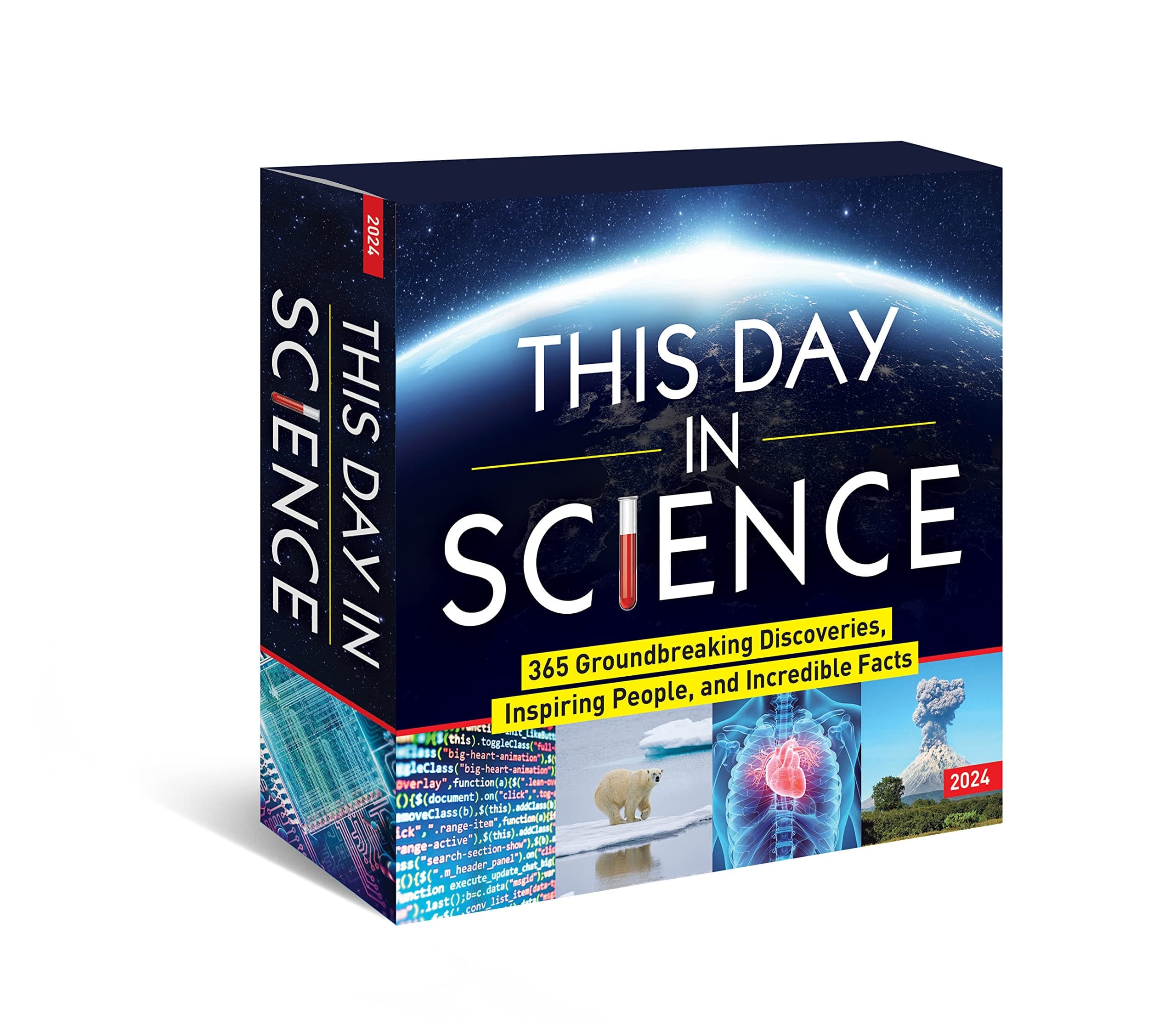 2024 This Day in Science Boxed Calendar: 365 Groundbreaking Discoveries, Inspiring People, and Incredible Facts (Daily Calendar, Office Desk Gift for Him or Her)