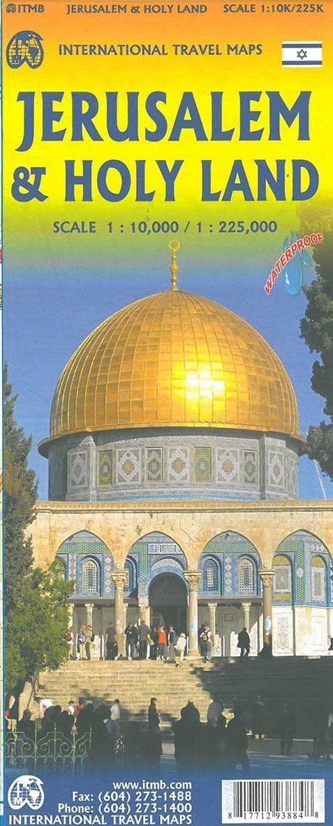 Jerusalem & Holy Land Travel Reference Map 4th Ed. 2019 (Waterproof)