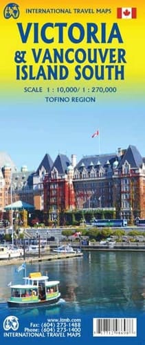 Victoria & Vancouver Island South Half Travel Reference Map