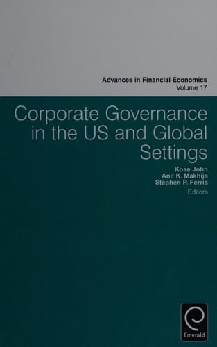 Corporate Governance in the US and Global Settings