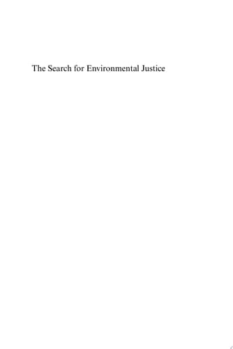 The Search for Environmental Justice