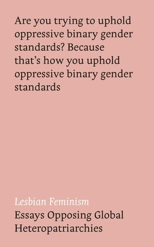 Lesbian Feminism Essays Opposing Global Heteropatriarchies
