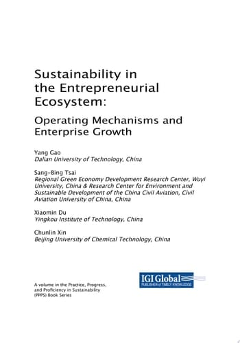 Sustainability in the Entrepreneurial Ecosystem: Operating Mechanisms and Enterprise Growth Operating Mechanisms and Enterprise Growth
