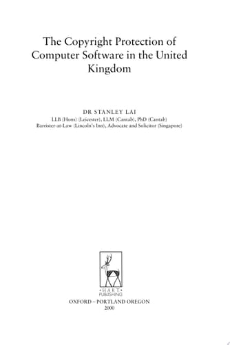Copyright Protection of Computer Software in the United Kingdom