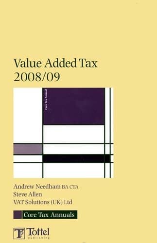 Tax Annual: Value Added Tax 2008/09