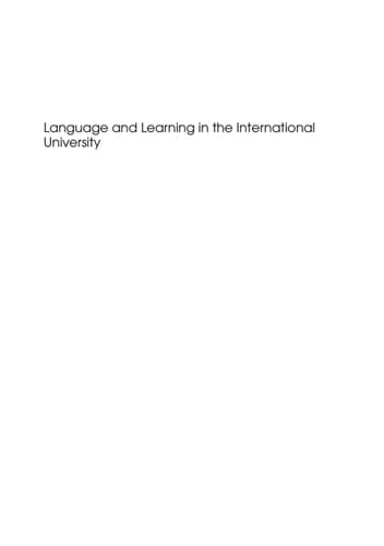 Language and Learning in the International University