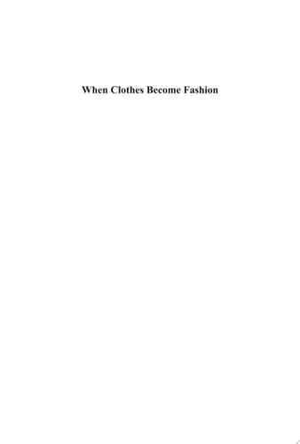 When Clothes Become Fashion