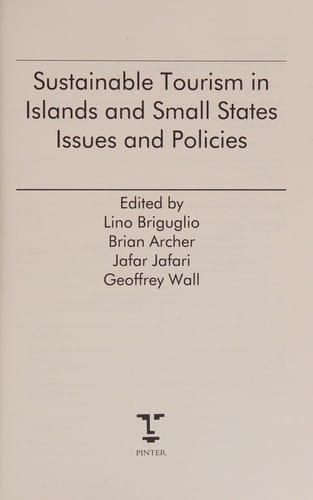 Sustainable Tourism in Islands and Small States Issues and policies