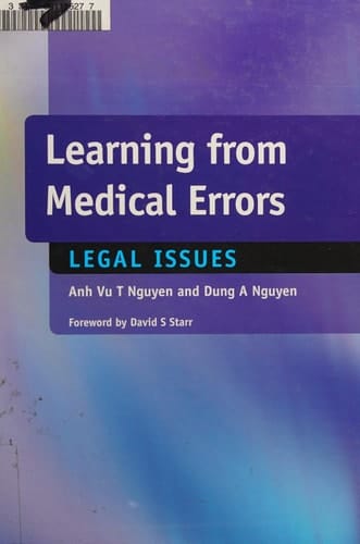 Learning from Medical Errors Legal Issues