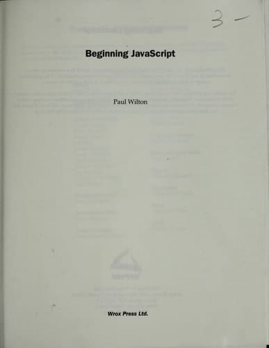 Beginning JavaScript