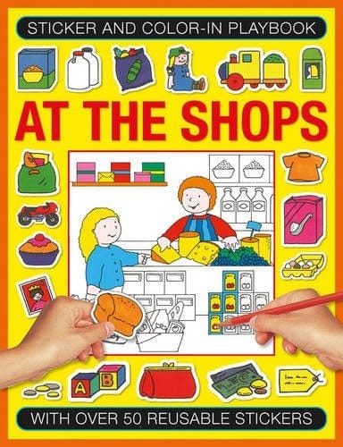 Sticker and Color-In Playbook At the Shops