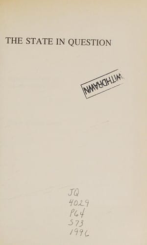 The State in Question: Transformations of the Australian State