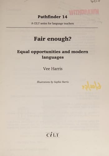 Fair Enough? Equal Opportunities and Modern Languages