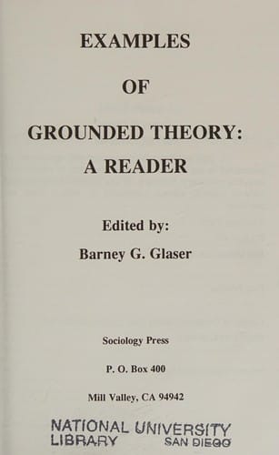 Examples of Grounded Theory: A Reader