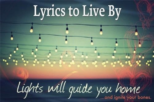 Lyrics to Live by Rock Music Cards