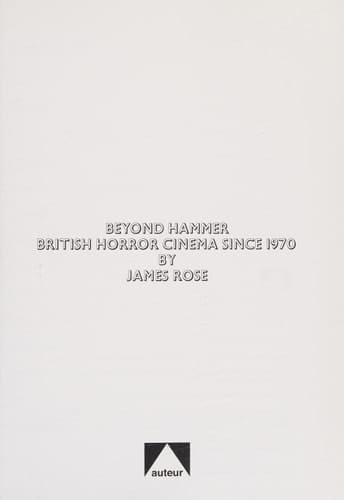 Beyond Hammer British Horror Cinema Since 1970