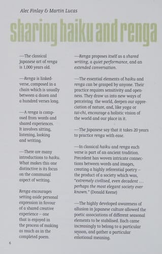 Verse Chain Sharing Haiku & Renga