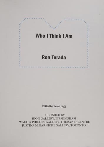 Ron Terada: Who I Think I Am