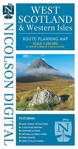 Nicolson West Scotland & Western Isles: Route Planning Map