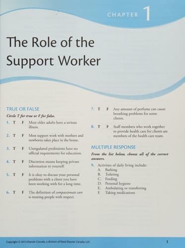 Mosby's Canadian Textbook for the Support Worker