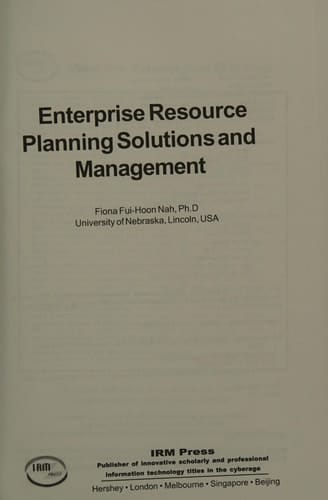 Enterprise Resource Planning Solutions and Management