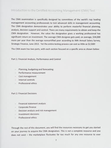 CMA Study Guide Test Prep with Practice Questions for the Certified Management Accountant Exam