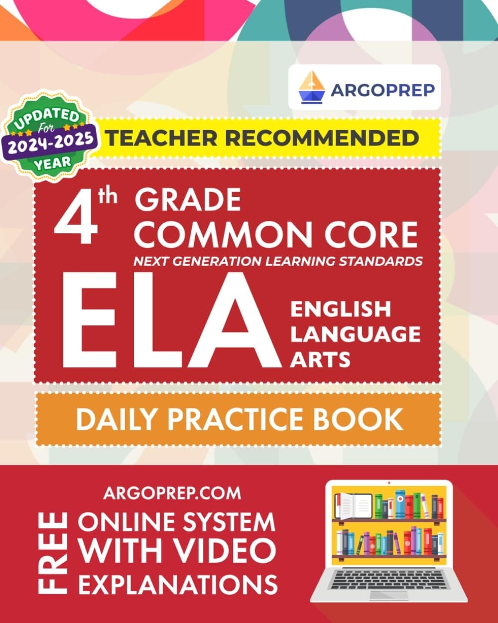 4th Grade Common Core ELA (English Language Arts) Daily Practice Book 2020-2021