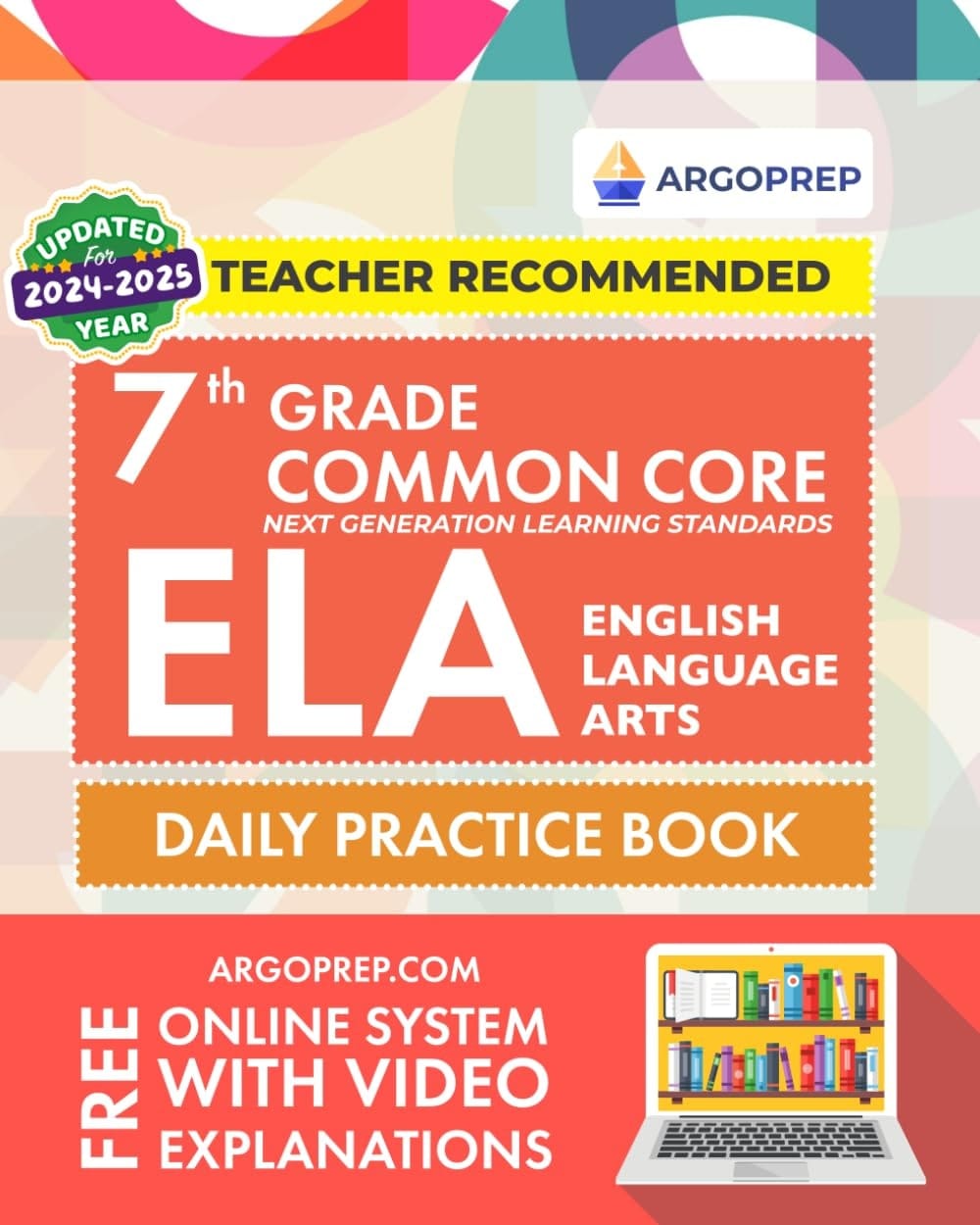 7th Grade Common Core ELA (English Language Arts) Daily Practice Book 2020-2021